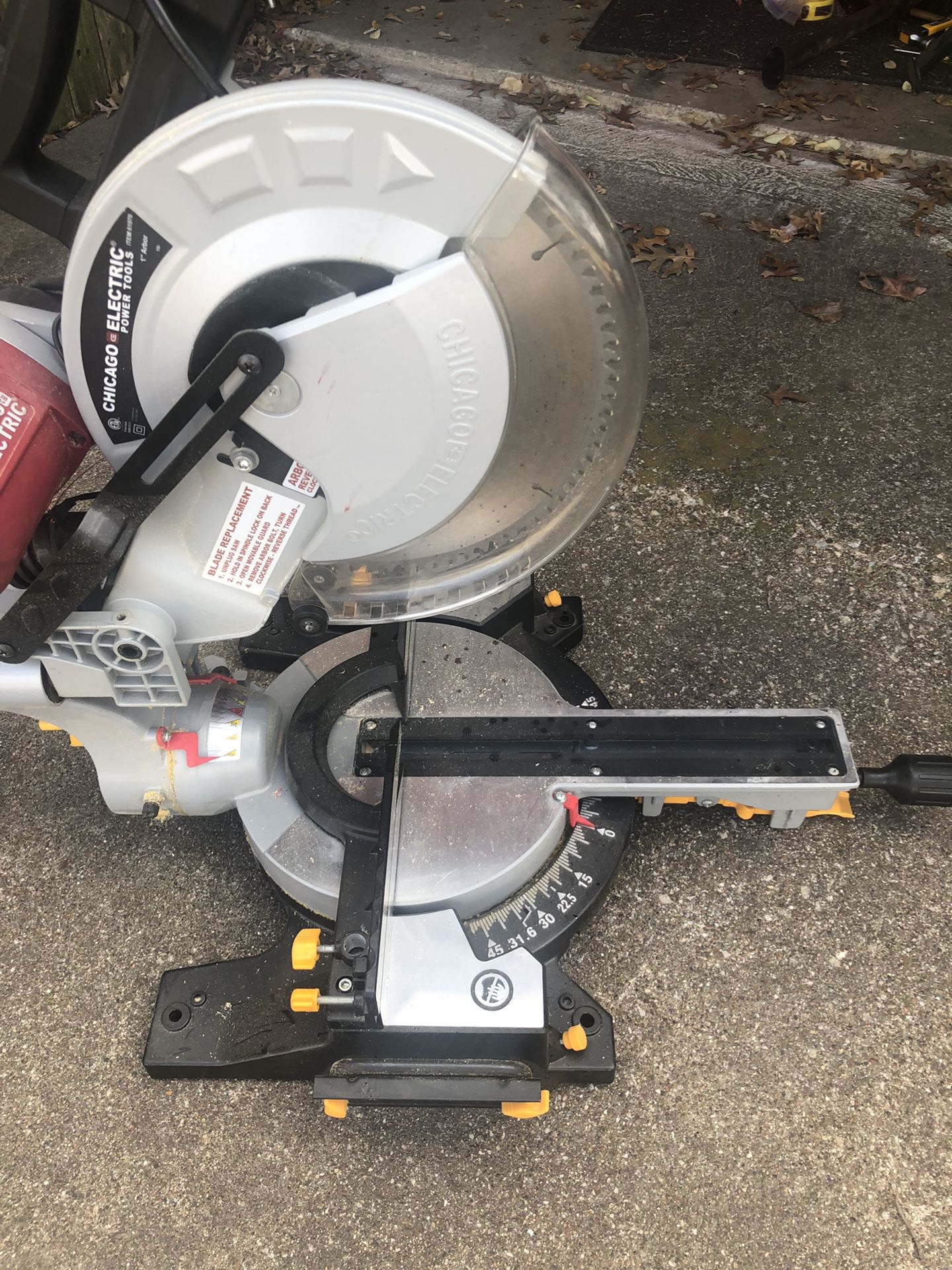 Chicago Electric 12 DoubleBevel Sliding Compound Miter Saw With Laser