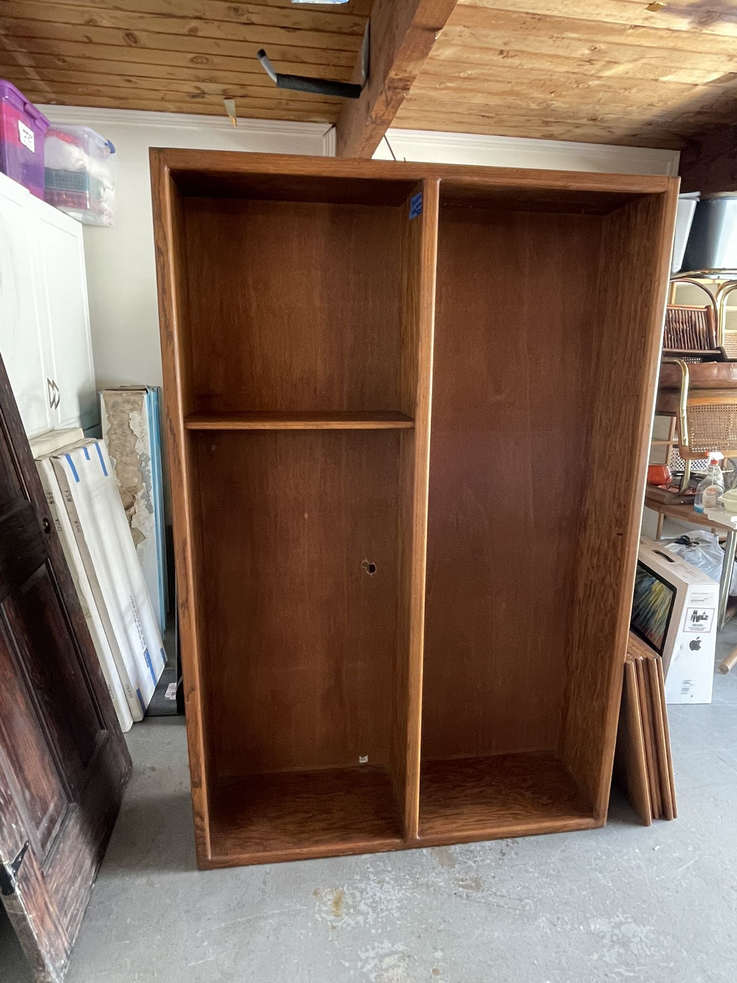 Solid Wood Shelf, Bookcase, Display Case, Oak, 7 Adjustable Height Shelves