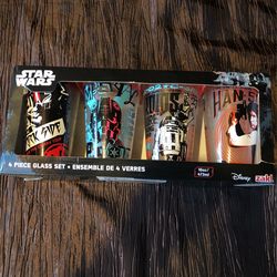 Star Wars Disney 16oz Glasses Set New