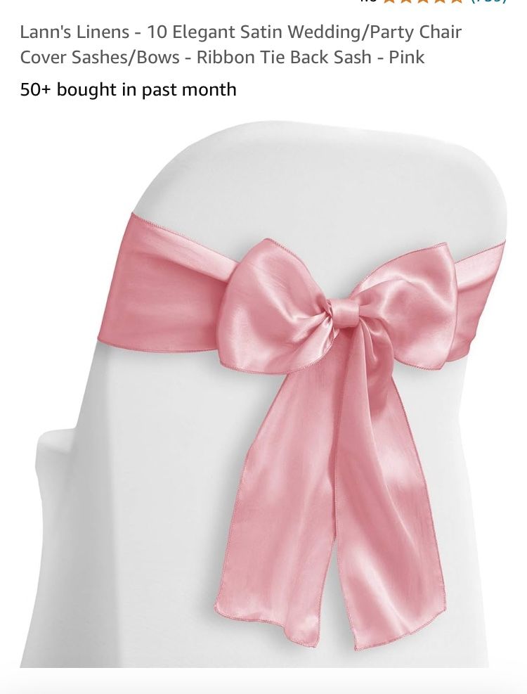 Satin Chair sash