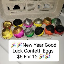 New Year Good Luck Confetti 🎉🎉 (Cascarones) Eggs 12 For $5