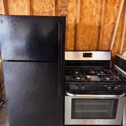 Refrigerator And Gas Stove Set