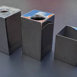 Sambonet Modern Black Metal Bathroom Accessory Set 3pc Toothbrush Holder & Conta