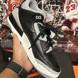 Jordan 3 Black Cement Size 10M, 11.5M