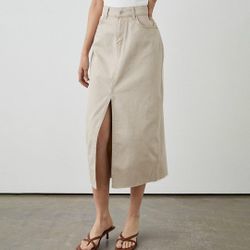 Tommy Hilfiger Claire High Rise Denim Midi Skirt