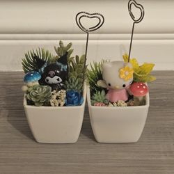 Hello Kitty + Kuromi Plant Decor 