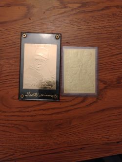 Ted Williams Gold Card And One Other Card