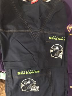 Seattle Seahawks and Washington Husky scrub sets