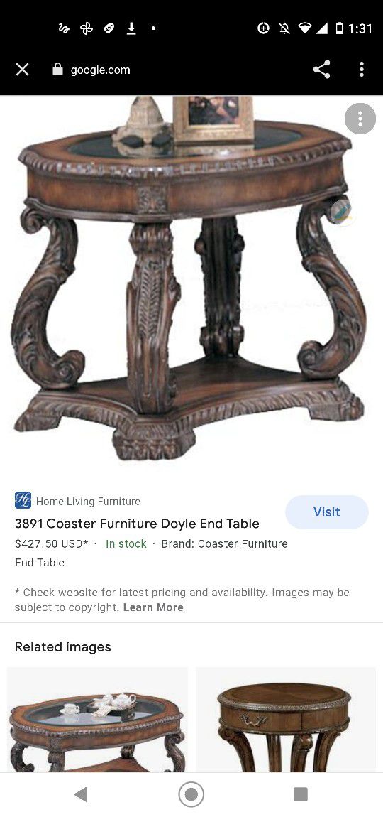 Matching Coaster Doyle Antique End Tables