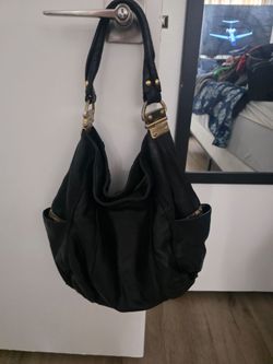 Black leather purse