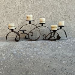 Rustic Metal Candle Holder