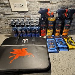 Armor All and Oracle Red Bull Racing Podium Series cleaning  products with Black Mobil 1 Bag.
