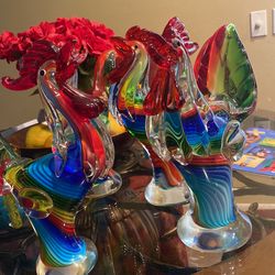 Dale Tiffany Rooster Art Glass