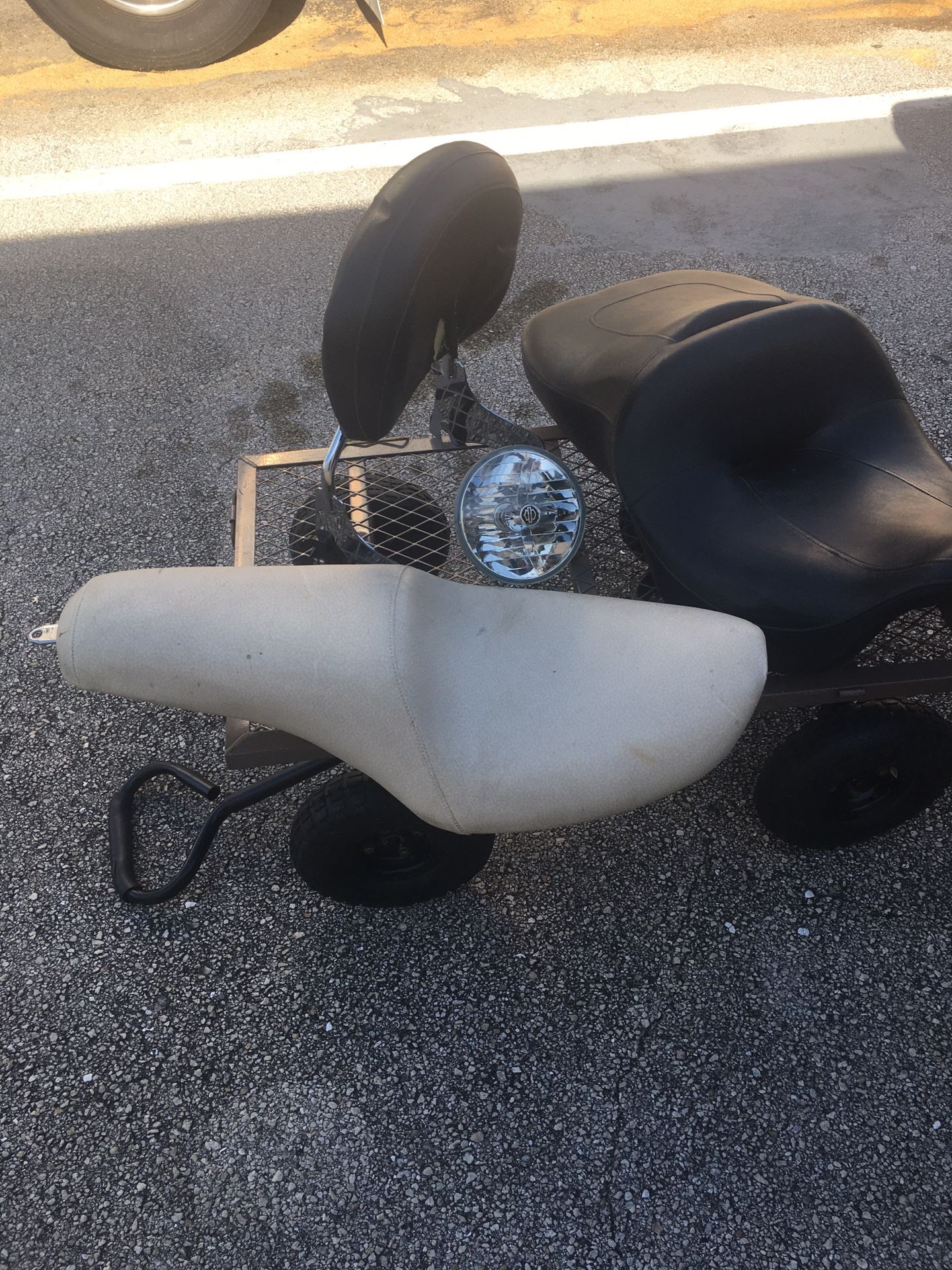 Harley Davidson Seats Passenger Backrest Headlight Make Me An Offer Make Me A Offer