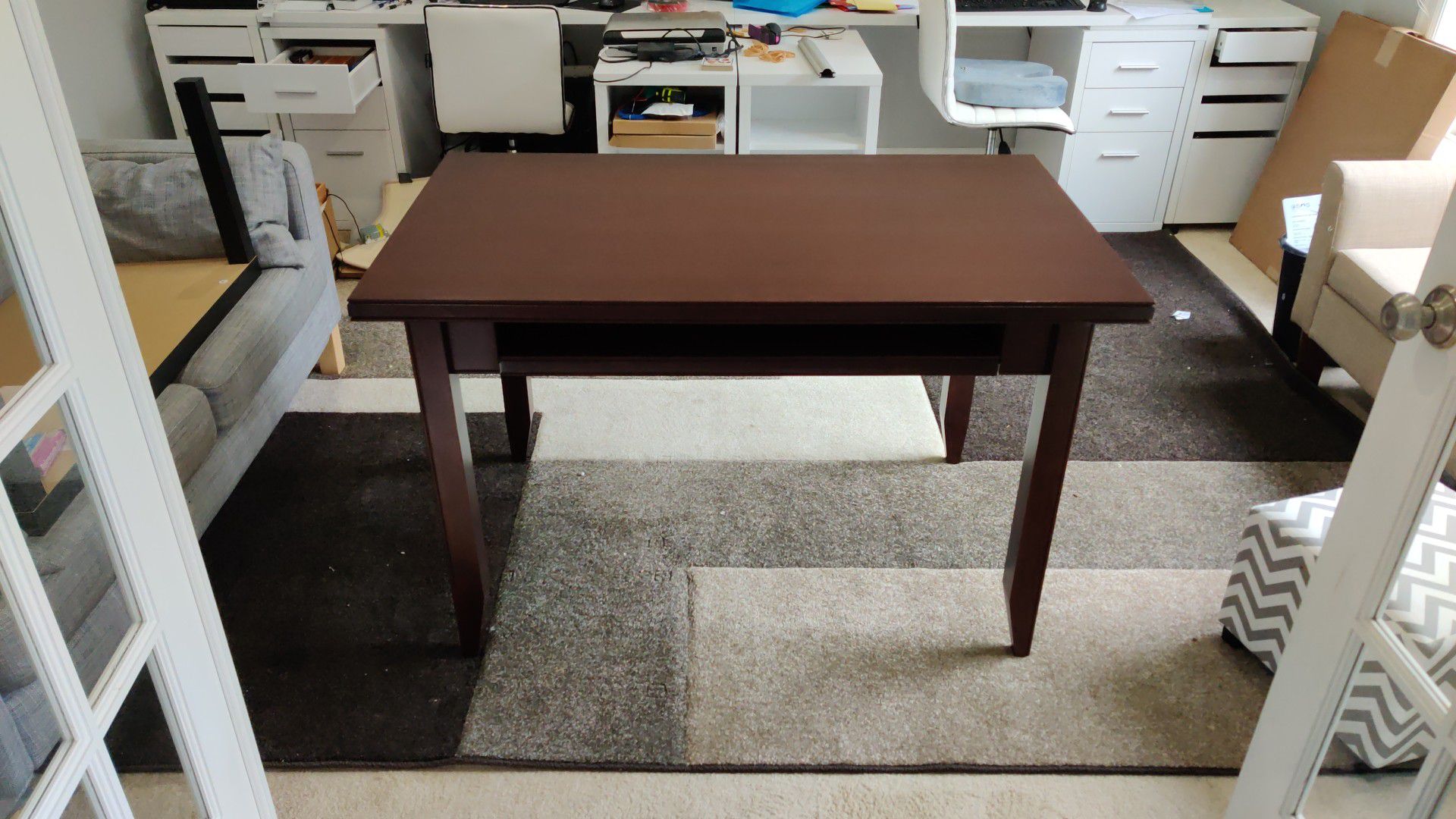 Small desk with cherry finish good condition