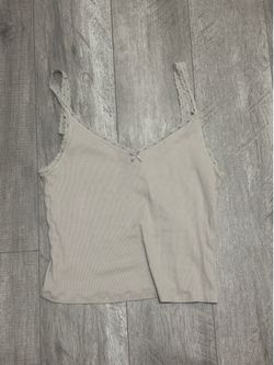 Grey tank top with bow(large)