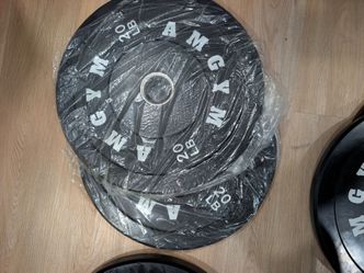 AMGYM LB Bumper Plates: Pair of 20