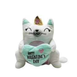 Burton & Burton Plush Kitty Queen Cat Valentine's Stuffed Animal Toy 10" H