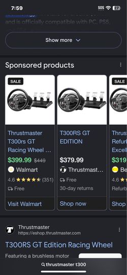 Thrustmaster T300RS GT!! Don’t have anything to play it on! come get it for $150 before it collects dust!