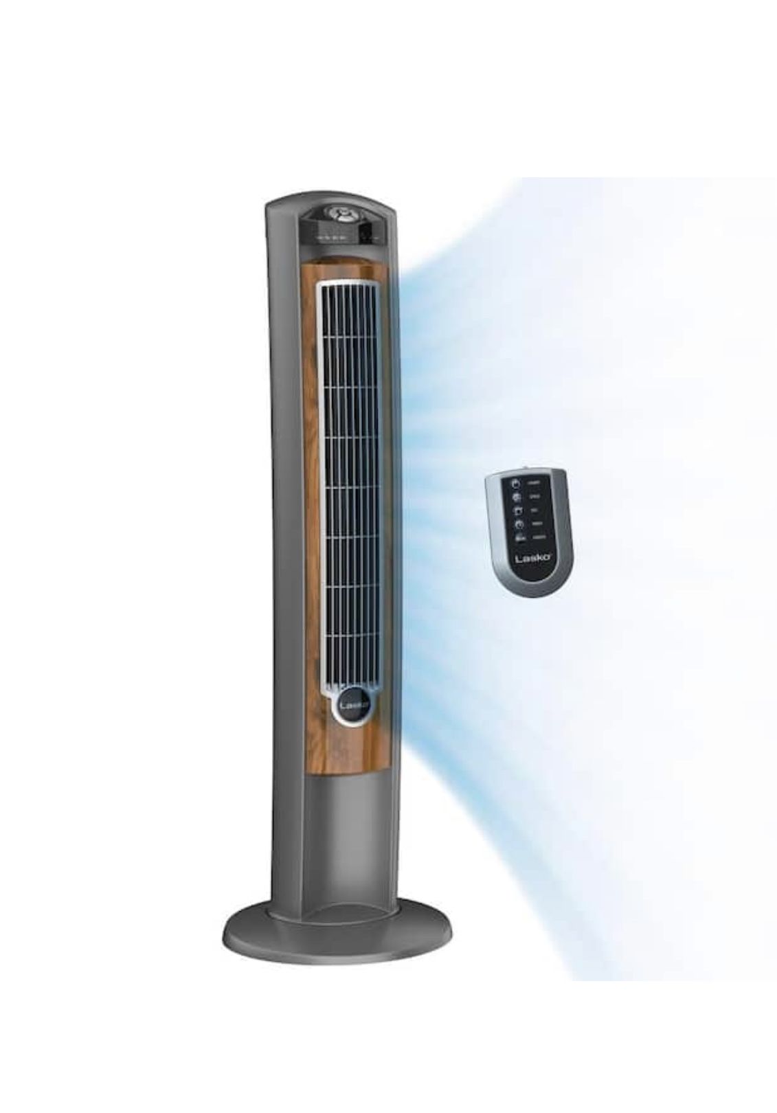 New Lasko Wind Curve 42 in. 3-Speed Oscillating Tower Fan with Fresh Air Ionizer and Remote Control