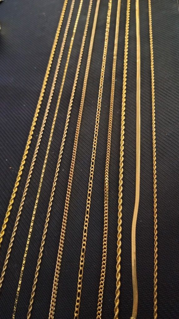 Stainless Steel Gold Plated Chains And More 2 For 25