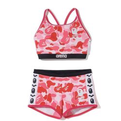 Women’s Small Arena Bape 2 Piece Set Crop Top Shorts