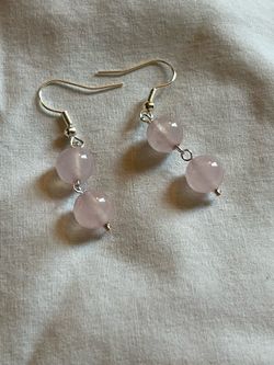 Rose quartz earrings