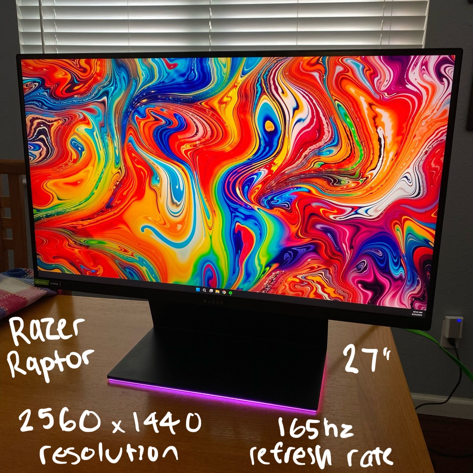Razer Raptor Gaming Monitor - Razer Raptor 27 - 1440p 165hz