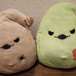 Two Rare 16" Oogie Boogie Squishmallows, Green is NWT and Brown is NWOT, circa 2021