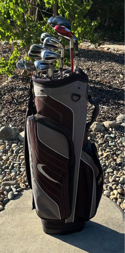 NIKE Slingshot golf set (Driver+3w+hybrid+4i-pw+sw+putter+NIKE cart bag)