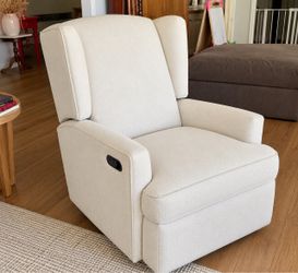 Wayfair Heming Wingback Nursery Recliner Rocking Chair – Cream - HARDLY USED