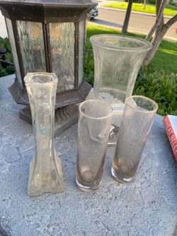Glass flower vases