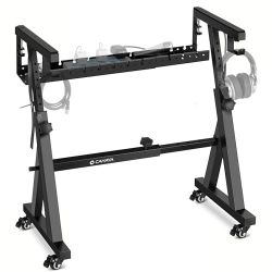 CAHAYA Keyboard Stand Piano Adjustable - Z Style Heavy Duty Digital Piano Stand Portable Folding Adjustable Piano Stand with Cable Management Tray and