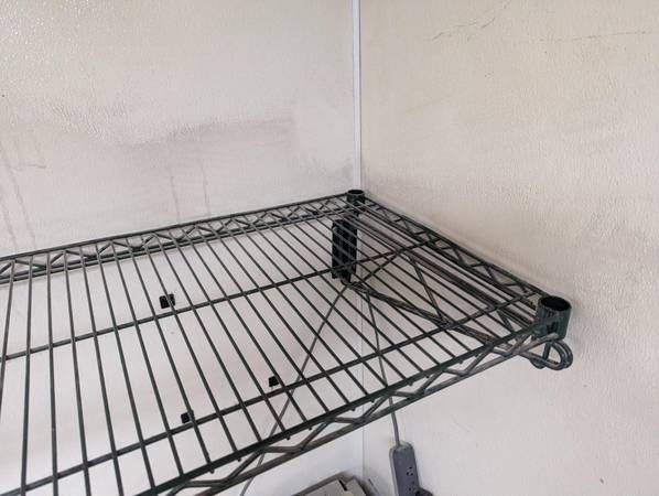 Wire Wall Mount double Shelf (18''W x 48''L) chrome