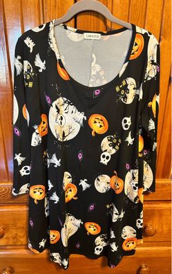 Size 1XL Larace Halloween Print Swing Tunic Top