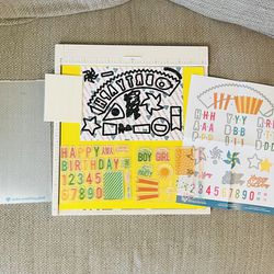 PRICED to SELL 90pc Diamond Press Birthday Dies, Stamps & MORE