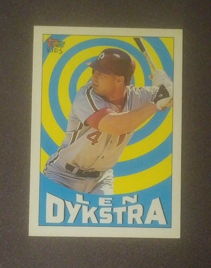 1992 Topps Kids Len Dykstra Philadelphia Phillies #17 Baseball Card Vintage Collectible Sports MLB Trading Commemorative Major League