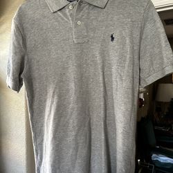 Light Grey Ralph Lauren Polo Shirt Large Size  (14-16)