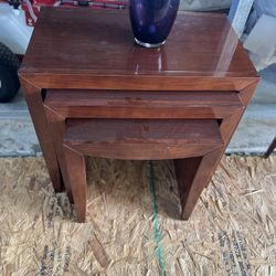 Nesting Solid Mahogany Tables 