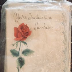 Vintage Pack Of Norcross Sealed Luncheon Invitations, New Old Stock-NY-America 