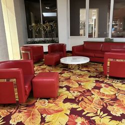 Mid Century Milo Baughman Lounge Chairs and Matching sofa from The Tropicana Casino old Lounge Area