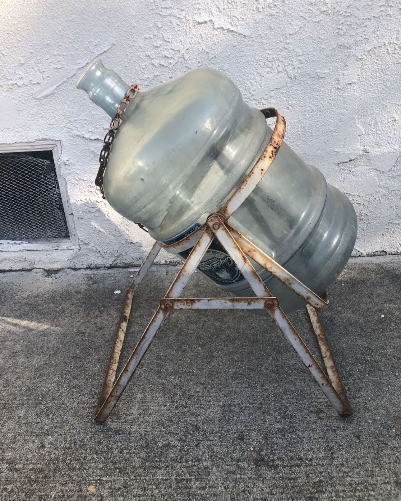 Vintage Metal 5 gallon Glass ( Jug) holder