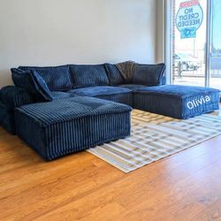 [OM] 🟪 Only $45 initial then take it home 🏡 Brand New /) Bales 5 Piece Couch/ Sectional 
