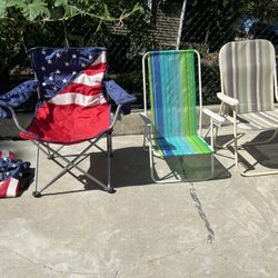 3 Beach Chairs 