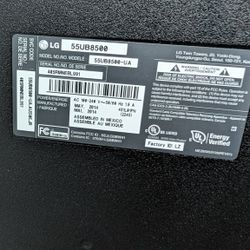 55" LG Smart tv with Magic Remote and 3D Glasses