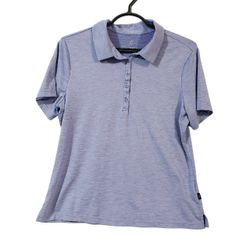 SKECHERS Womens Size Medium Lilac Short Sleeve Collared Polo Shirt Activewear
