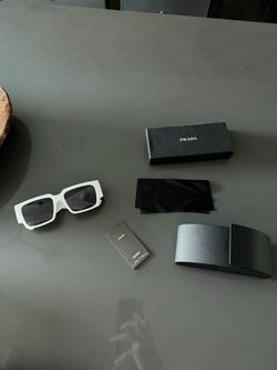 White Prada Unisex Sunglasses