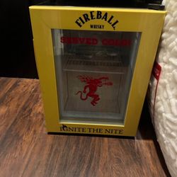 Fireball Freezer Mini Fridge Lighted Refrigerator Freezer