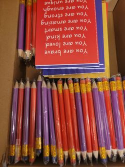 24 Sets Includes mini pencils and Notepads Colorful Inspiration
