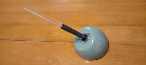Mid Century Modern Esterbrook Desktop Fountain Pen Holder with Pen Gray